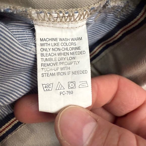 IZOD Mens Khaki Chino Pants Flat Front Straight Leg Cotton 40x32 - Picture 5 of 8